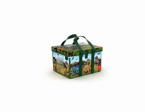 ZipBin Dinosaur Collector Toy Box & Playset 