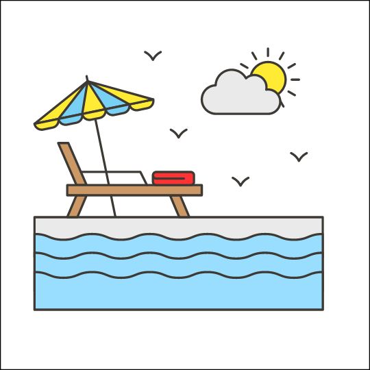 Picture riddles for kids a chair at water