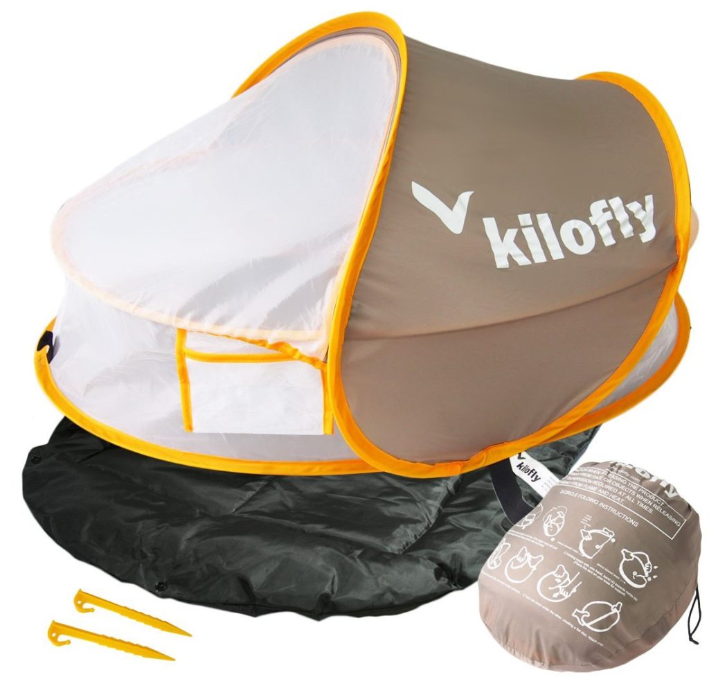 kilofly Instant Pop Up Portable UPF 35+ Baby Travel Bed - baby beach tent