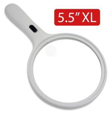 Fancii Large LED Handheld 2X Magnifier with 3.5X Zoom - magnifying glass