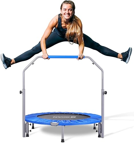 Image of LBLA 38 Inch Mini Trampoline With Adjustable Handle