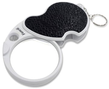 Fancii LED Lighted 3X Folding Pocket Magnifier with 15X Loupe - magnifying glass