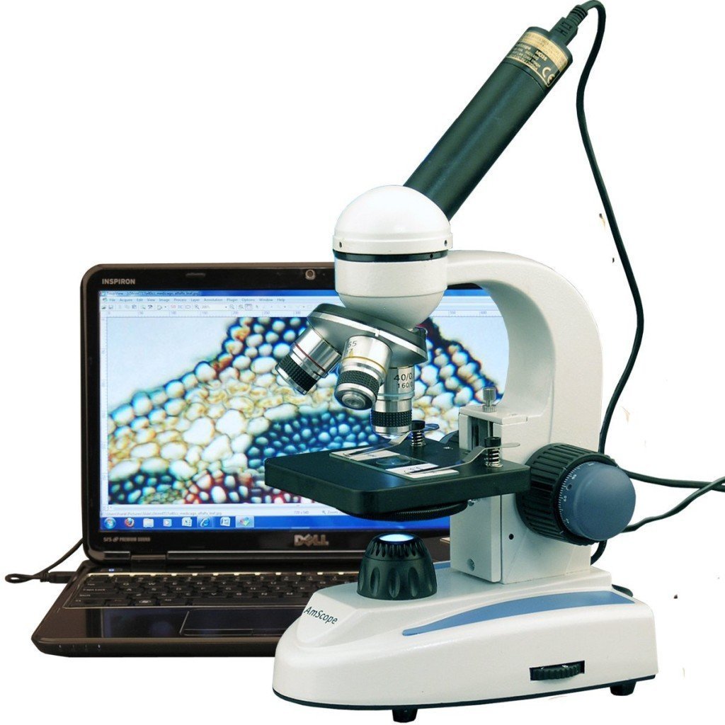 AmScope M158C-E Compound Monocular Microscope- microscopes for kids
