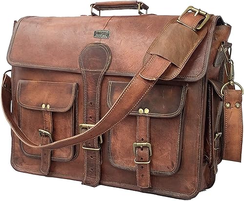 DHK Handmade Vintage Leather Messenger Bag