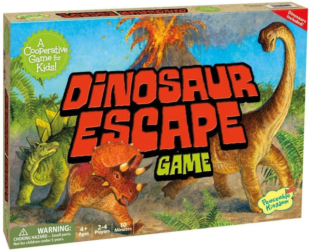 Peaceable Kingdom Dinosaur Escape Award Winning Cooperative Game for Kids - escape games