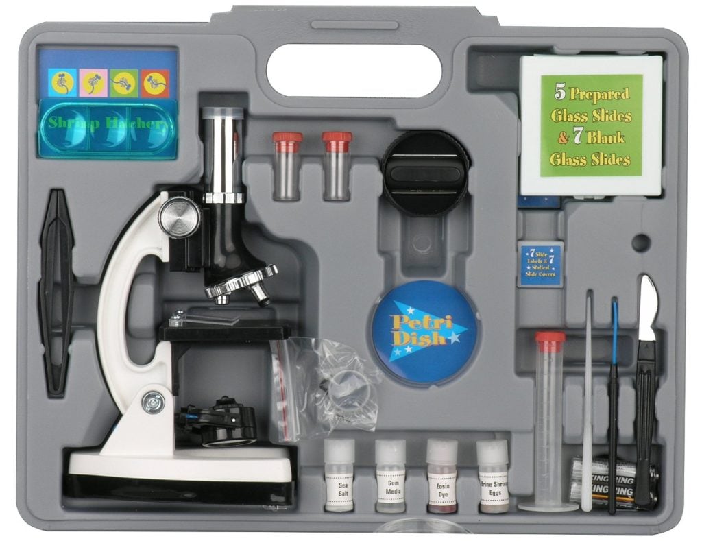 AmScope M30-ABS-KT2-W Beginner Microscope Kit- microscopes for kids