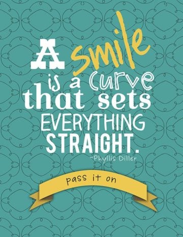 a smile is a curve that sets everything straight phyllis diller