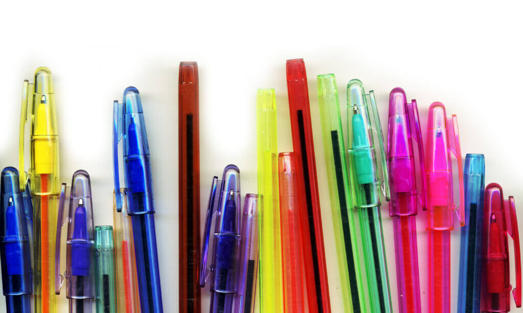 colored pencils, pens, markers - all essential school supplies