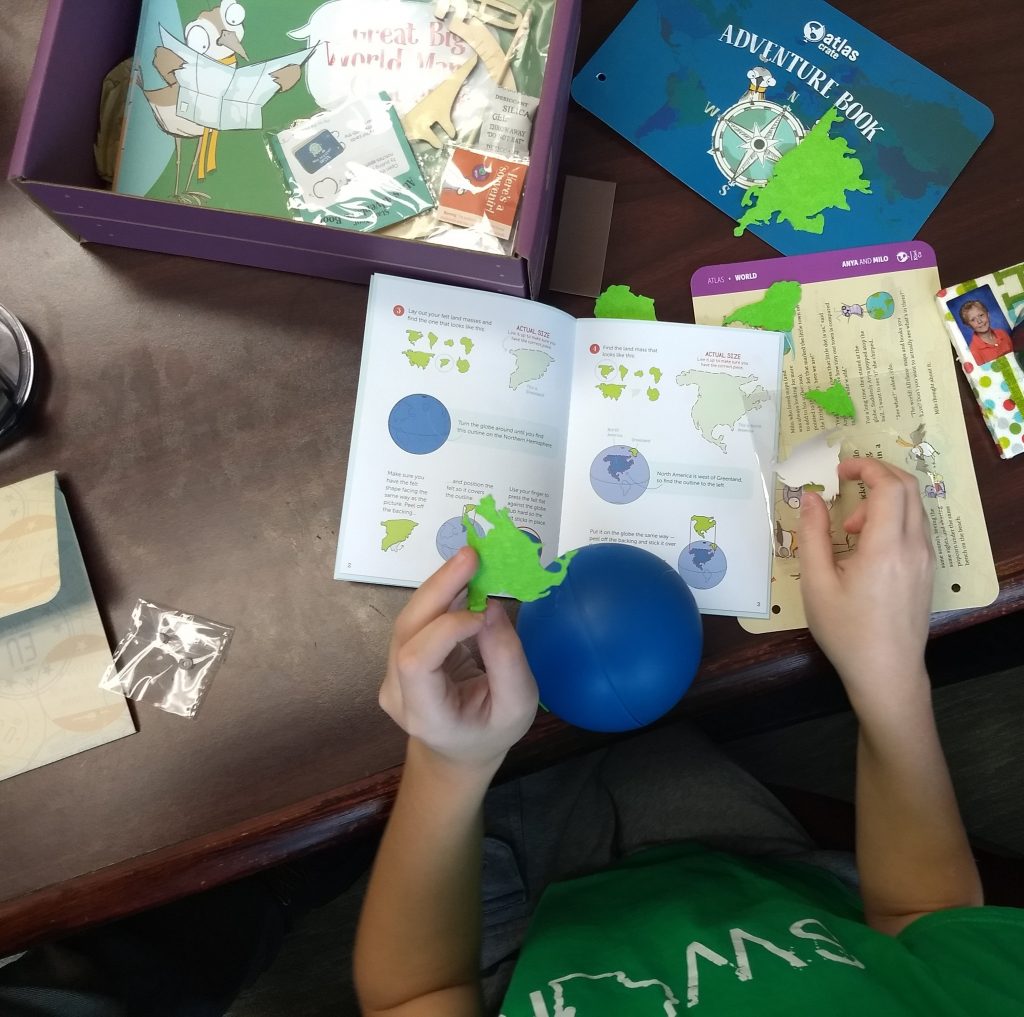 Building the globe with kiwico atlas crate - a great subscription box option