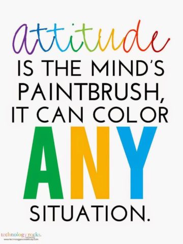 attitude is the mind's paintbrush, it can color any situation