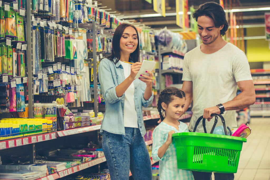 The whole family can go back to school shopping when using a school supply list