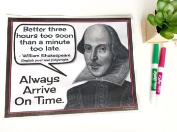 better three hours too soon than a minute to late
