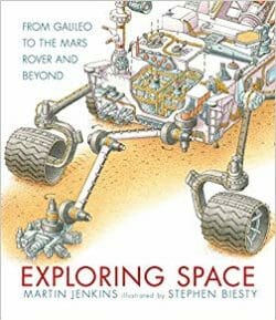 book cover exploring space