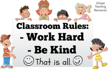 classroom rules work hard be kind that is all