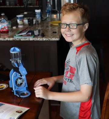 Here our teen is ready to give his review.
