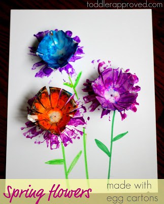 Fun day spring egg carton flowers classroom decor