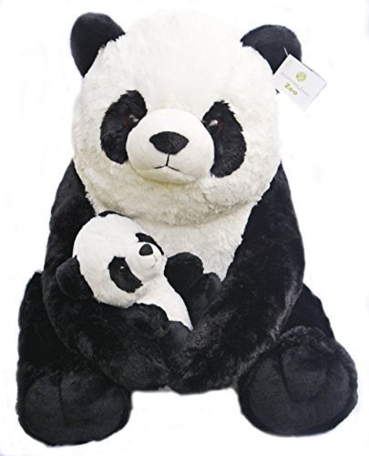 Giant Panda with Baby Stuffed Animal Toy from Exceptional Home Zoo
