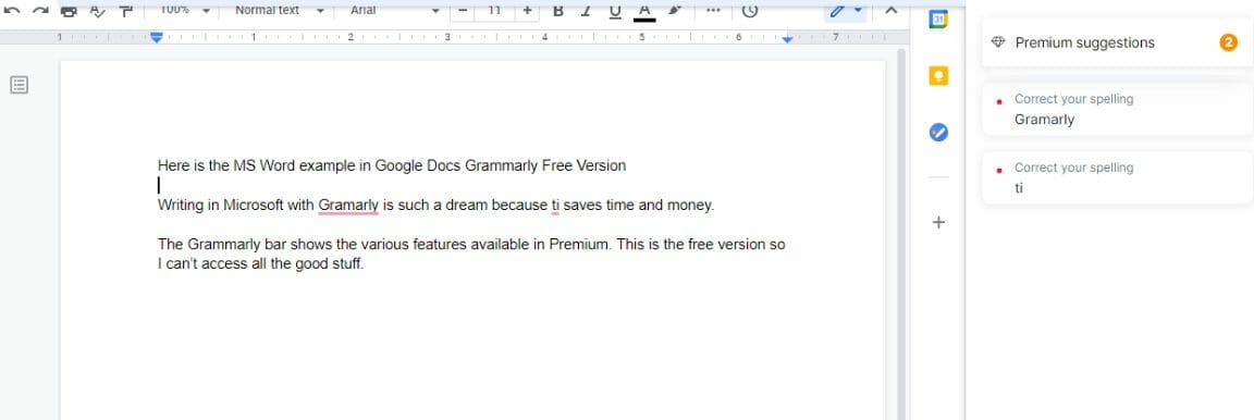 Grammarly Free Version Google Docs