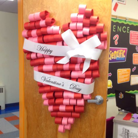Happy Valentines Day door decoration heart