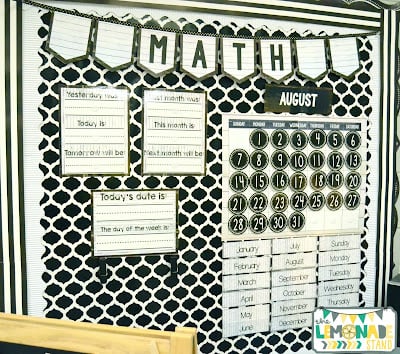 Interactive Math And Calendar Farmhouse Bulletin Board Idea