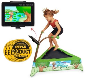 JumpSport iBounce Kids Trampoline with Tablet Holder