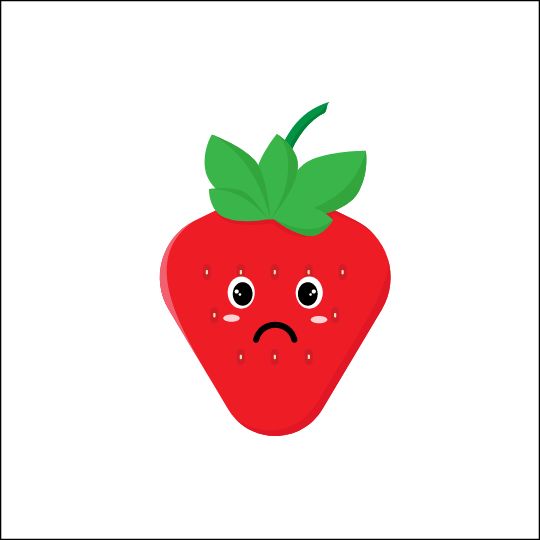 Picture riddles for kids a sad strawberry