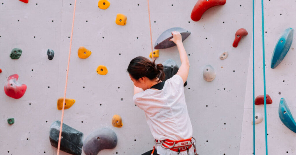 rock climbing wall