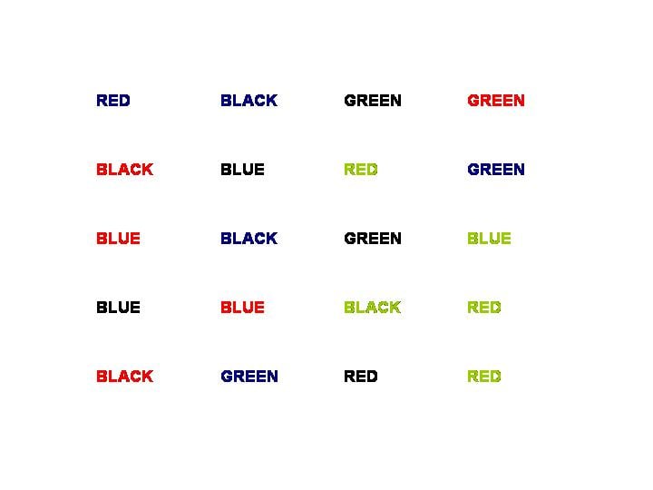 Image of Stroop Effect Illusion