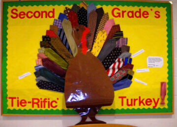 tie rific turkey bulletin board