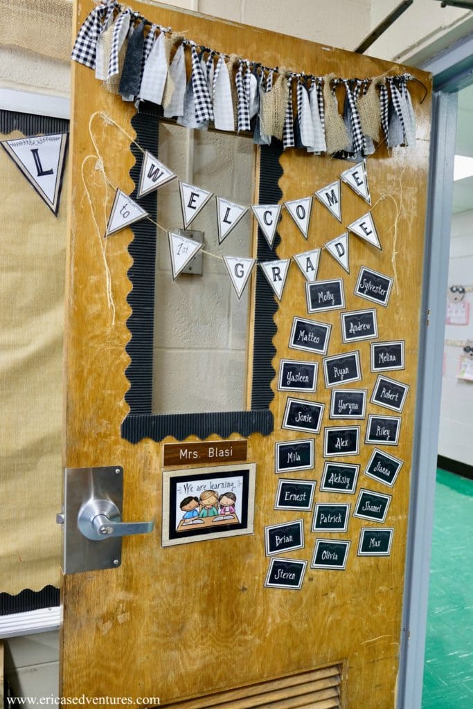 Welcome To First Grade Door Decoration Farmhouse Style