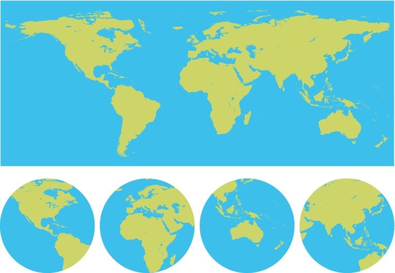 world maps in many designs