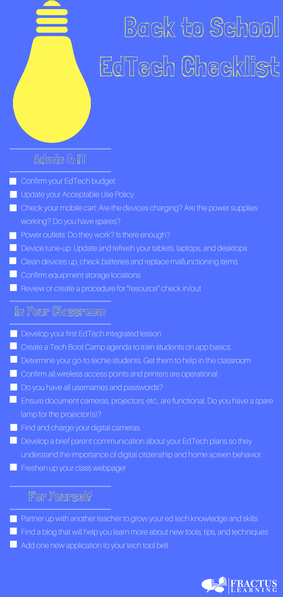 Back to School EdTech Checklist