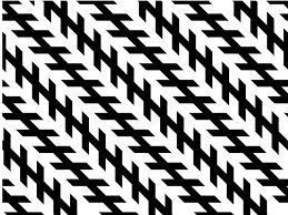 Image of Zollner Optical Illusion of parallel stripes